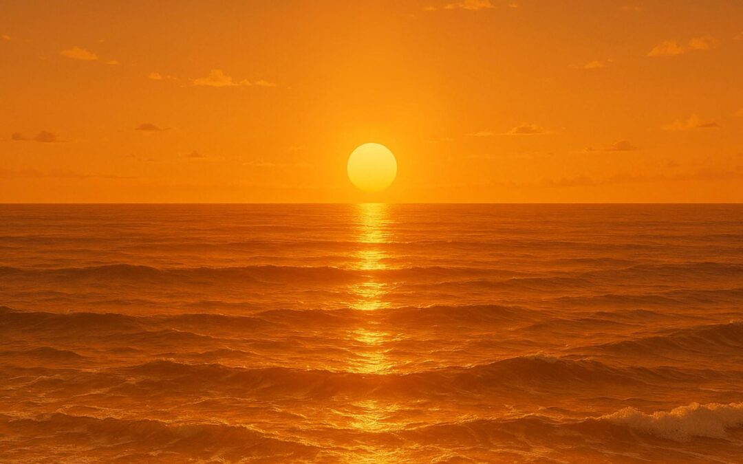 黄昏が物語を紡ぐ海